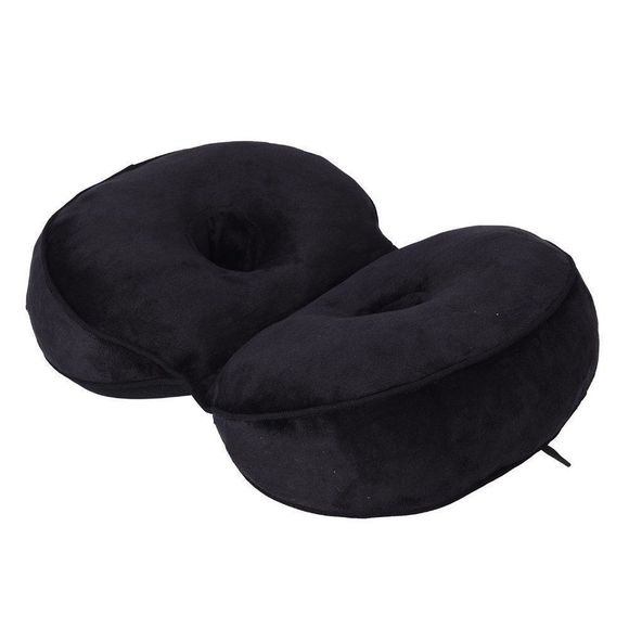 Memory Foam Seat Duo Cushion with Polyester Cover Black - Picture 3 of 9